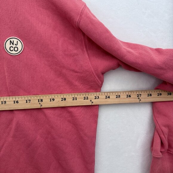 Nudie Jeans Sweatshirt Mens S Pink Fleece Pullover Logo Embroidered - Picture 4 of 9